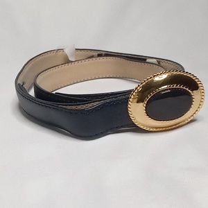 leather belt Ginnie Johansen navy